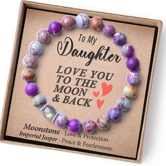 Natural Gemstone Bracelet Gifts for Daughter - Picture 1 of 6